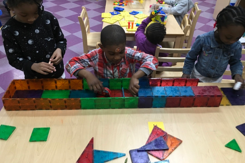 Our Farragut Road Preschool Class at Work and Play